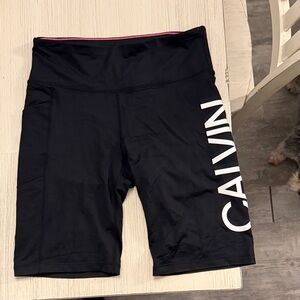 Calvin Klein Black High-Waisted Shorts